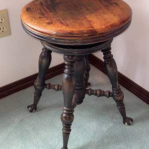 Lot #41 - Antique Claw-footed Piano Stool