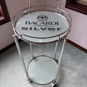 Lot #43 - Bacardi Silver Bar Cart