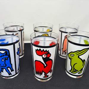 Lot #58 - Vintage 1970s Animal-Themed Glass Set