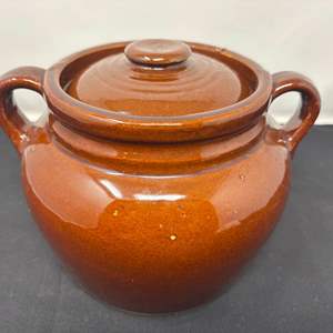 Lot #60 - Antique Stoneware Crock - Brown, 19th Century