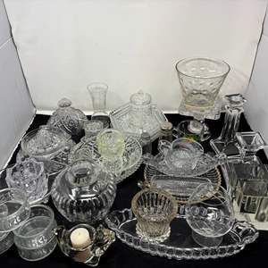 Lot #67 - Crystal Glassware Lot - Assorted Vintage Pieces.