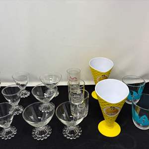 Lot #74 - Vintage Glassware Lot - Assorted Designs & Styles.