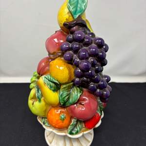 Lot #77 - Vintage Fruit Figurine - Ceramic Fruit Tree Centerpiece