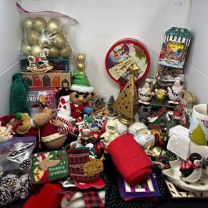 Lot #125 - Holiday Decoration Lot - Assorted Christmas Decor and Collectibles.