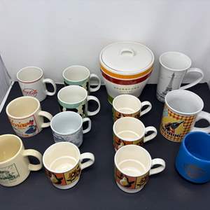 Lot #159 - Starbucks Coffee Canister & Misc. Mugs