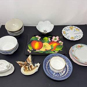 Lot #163 - Assorted Vintage Dishware Lot - Bowls, Plates, Serving Pieces & Decorative Items.