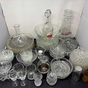 Lot #164 - Assorted Crystal Glassware Lot - Vintage & Decorative Pieces.