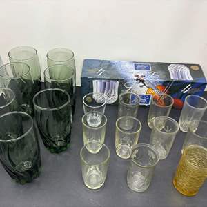 Lot #175 - Vintage Glassware Collection - Assorted Tumblers and Highball Glasses.