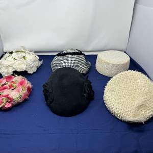 Lot #27 - Vintage Hat Lot - Assorted Styles from the Mid-20th Century