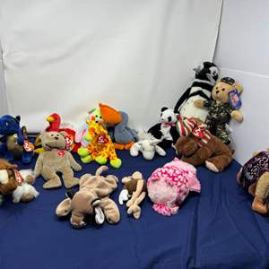 Lot #107 - Lot of Beanie Babies and Stuffed Animals - Various Characters.