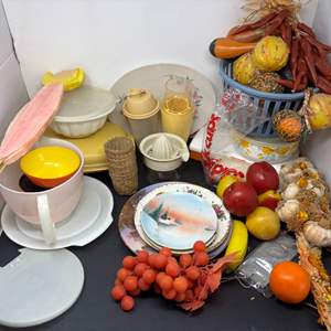 Lot #236 - Assorted Vintage Kitchenware and Decorative Items Lot.