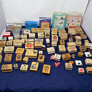 Lot #135 - Vintage Rubber Stamp Collection - Assorted Designs and Themes.