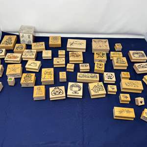 Lot #136 - Vintage Rubber Stamp Collection - Assorted Designs.