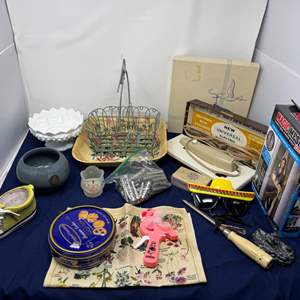 Lot #137 - Vintage Miscellaneous Collectibles Lot - Home Decor, Kitchenware, and Toys.