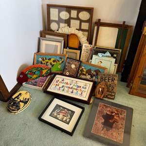 Lot #153 - Assorted Vintage Artwork and Framed Decor Collection.