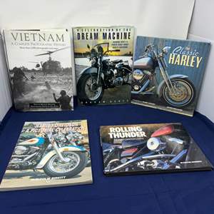 Lot #179 - Motorcycle Literature Lot - Vietnam, Dream Machine, Classic Harley, and More.