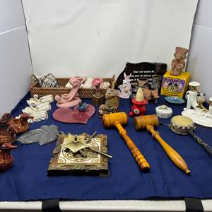 Lot #189 - Mixed Antique and Collectible Lot - Decorative Items, Figurines, and More.