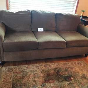 Lot # 16 - Nice Brown Sofa -  83x37x32hi