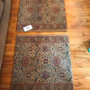 Lot # 18 - Two identical rugs, 31x30