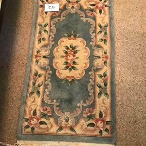 Lot # 26 - Small wool rug, 55x27