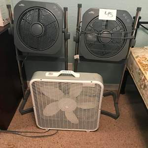 Lot # 45 - Two nice adjustable Air Innovations multi function fans, box fan