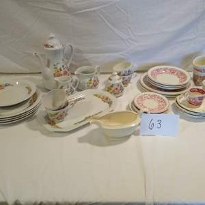 Lot # 63 - Mix-Match sets of China. Homer Laughlin, Copeland of England "Syracuse", Copeland of England, "Winterling of Bavaria