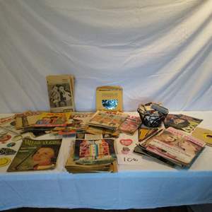 Lot # 106 - Vintage Magazines, Mad, Dark Shadow, more. Old 45 records, Matchbox collection, more