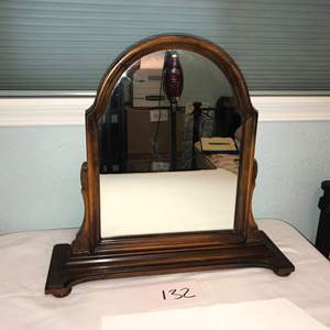 Lot # 132 - Antique Vanity mirror, 22.5x7x21hi