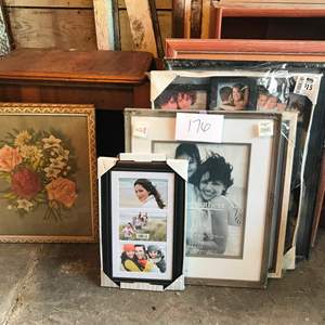 Lot # 176 - Nice selection of Picture frames and pictures of various sizes.