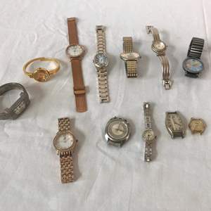 Lot # 308 - 12 Watches: Sterling Silver Ecclissi, Fossil, Benrus, Elgin, Ankra 720 & More.