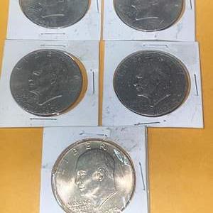 Lot #34 (5) 1976 Bi-Centennial Dollar Coins