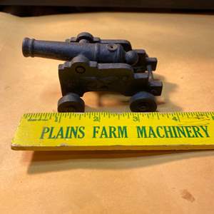 Lot #36 Solid Metal Cannon 4” L, 2.5” W & 2” T