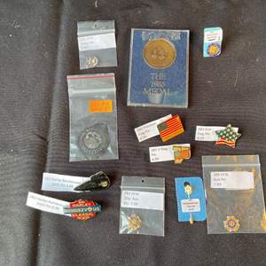 Lot #57 Lot of (11) Pins & (1) Medal See Pictures