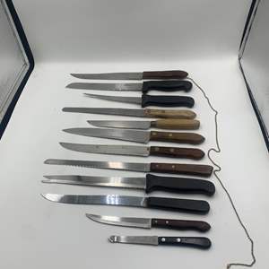 Lot #189 Mixed Lot of Knives; Mixed Brands & Styles (Wash Well Before Use)