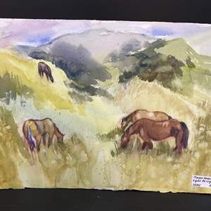 Lot #166 Morgan Horses and Hills By B.K. Wigren