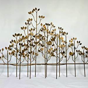 Lot #13 Vintage Curtis Jere Style Metal Hanging Tree Wall Sculpture - Mid Century Wall Art 