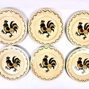 Lot #14 Vintage Metlox Poppytrails Dinner Plates Set of 6