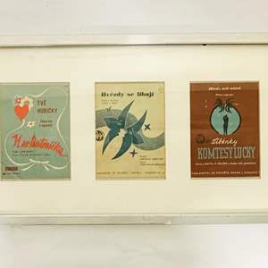 Lot #28 Mid Century Sheet Music from Prague - Mounted and Framed