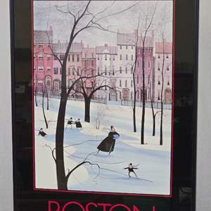 Lot #29 Vintage Framed Boston Print Artwork