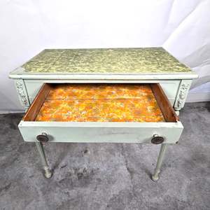 Lot #53 Anrique Wood Table Painted Green