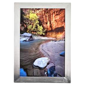 Lot #80 - Randy Koepsell Photography Large 29" x 41" Utah Stream Framed in Hand Acid Rubbed Iron Frame- in Acrylic