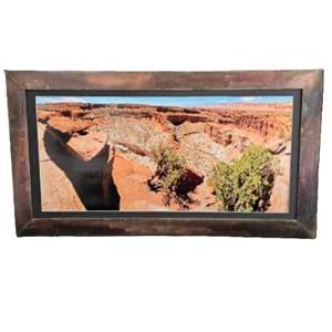 Lot #84 - Stunning Dessert Canyon Framed Photograph in Iron Frame 40" x 22"