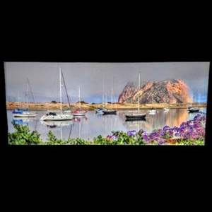 Lot #88 - R. Koepsell's More Popular Piece "Lifting Fog at Morro Bay" CA. 48" x 20".