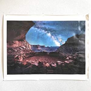 Lot #94 - "False Kiva Nightscape: Utah Canvas only 52" x 35.5" image 