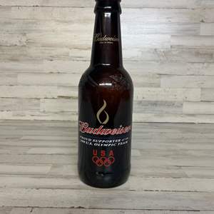 Lot #27 18” Vintage 2000 Budweiser Olympic Collectible Glass Display Beer Bottle