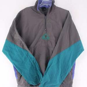 Lot #543 Vintage Above the Rim Jacket Mens Large Windbreaker 90s Color Block 1/4 zip