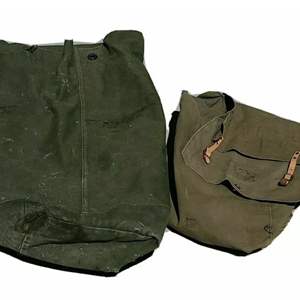 Lot #48 Vintage Boy Scout And Military Bags Collectible Great Aged Condition Lot of 2 