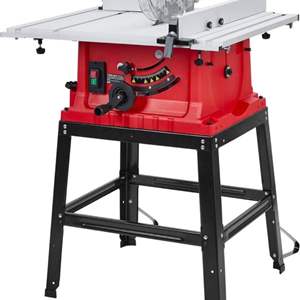 1194 Table Saw, Garvee 10 Inch 15A Multifunctional Saw with Stand & Push Stick