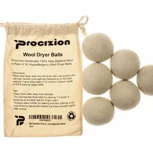 Lot #95 Lot Of 2 Wool Dryer Balls 6 Pack XL 100% Premium Organic Wool Reusable Procizion Procizion Wool Dryer Balls - 6-Pack