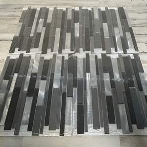 Lot #126 Lot of 4 12x12”Metallic Mosaic Accent Tile 40 sq’ Elida 12" x 12" Glass & Stone Mosaic Tile Lot